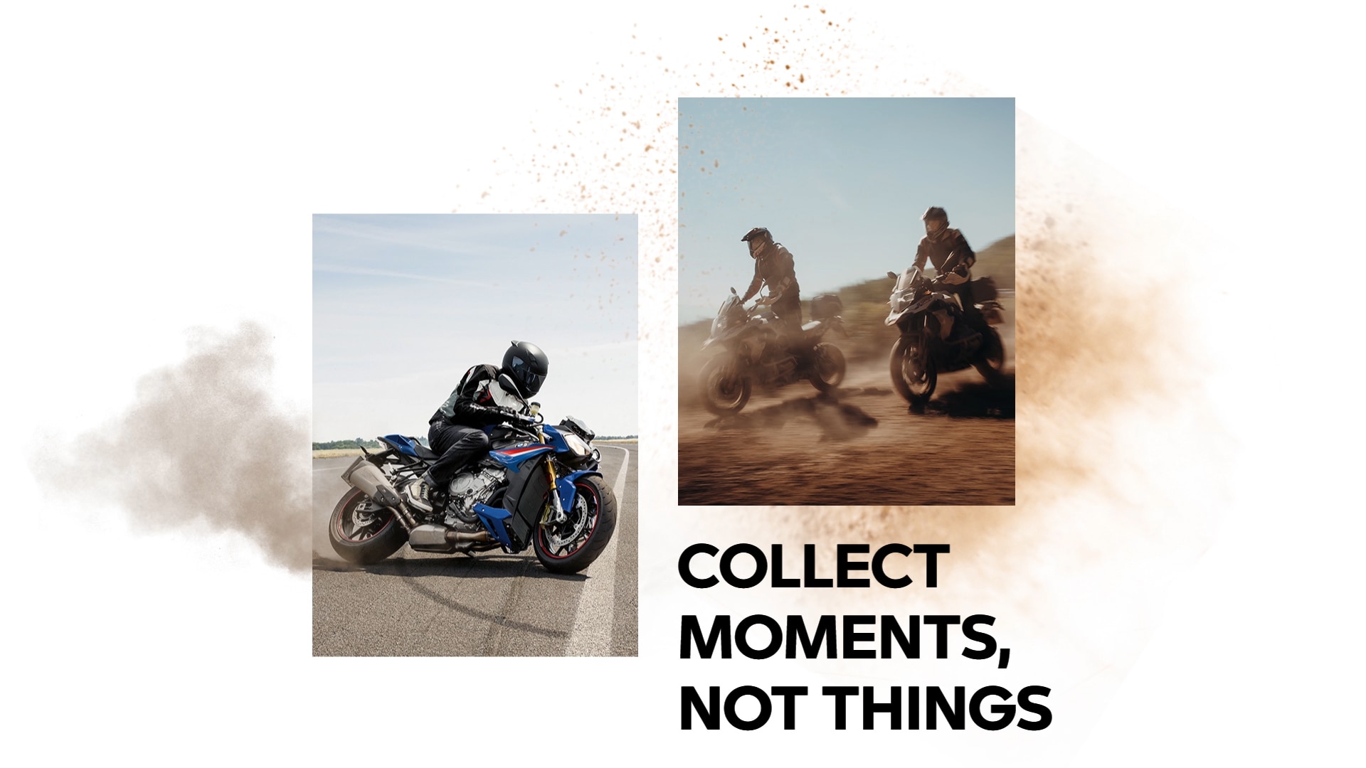 Um piloto de competição BMW Motorrad numa pista de corrida.