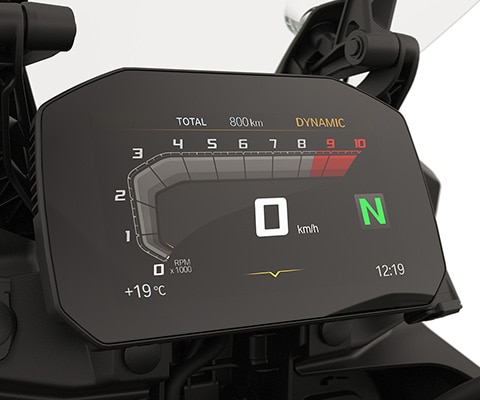 Visor TFT com Connectivity da BMW F 800 GS