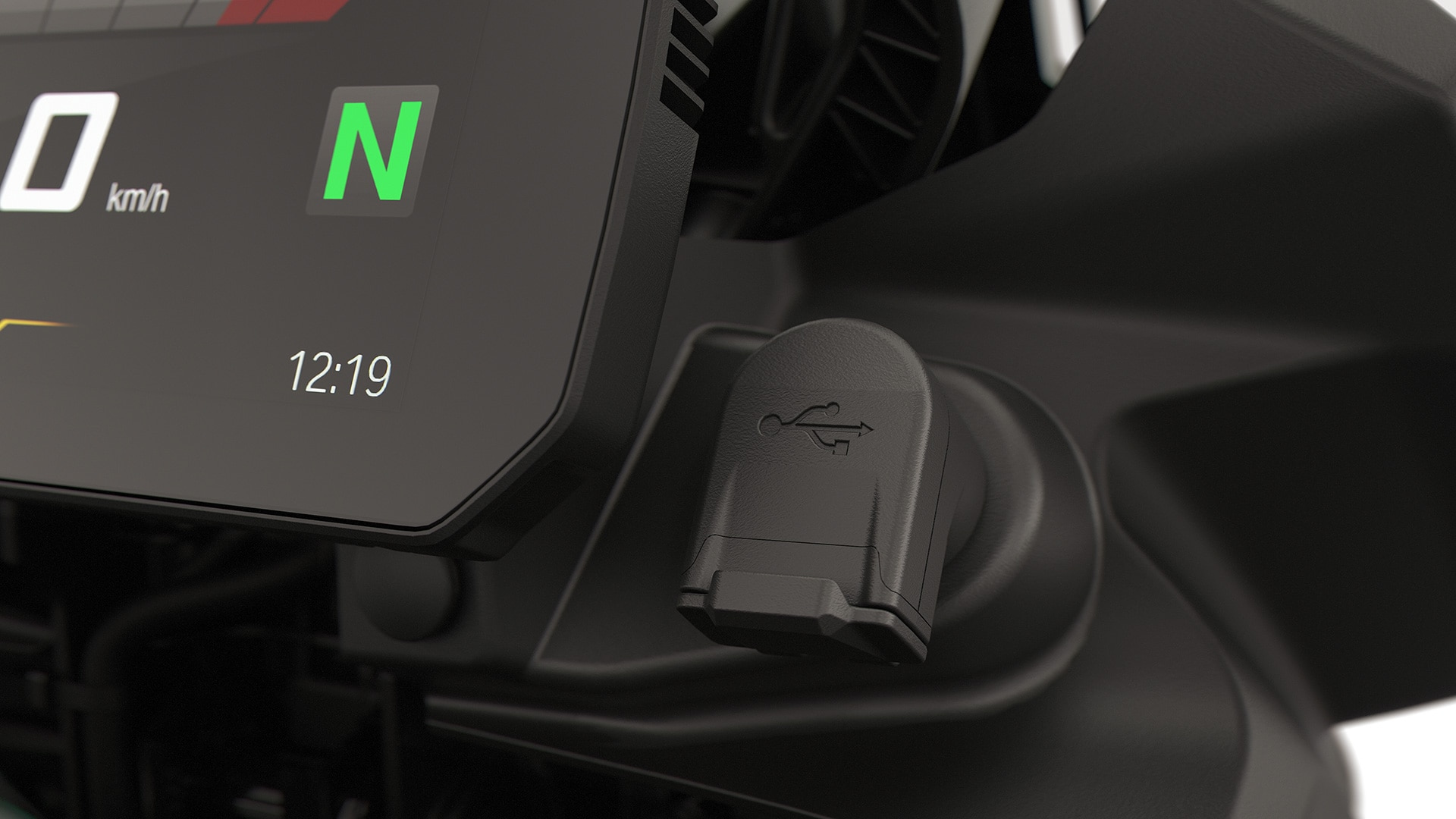 A porta USB da F 800 GS