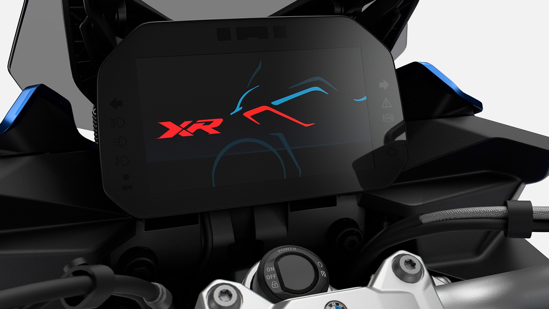 Aqui vê-se o ecrã TFT a cores da F 900 XR.