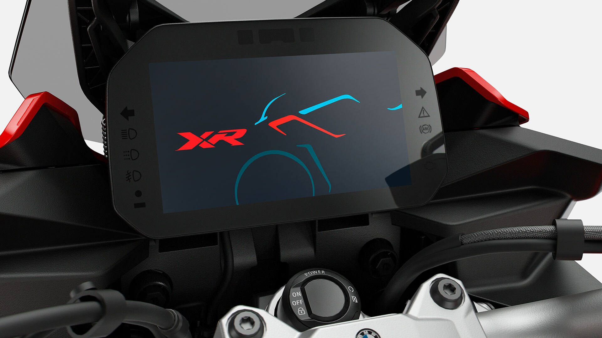 Aqui vê-se o ecrã TFT a cores da F 900 XR.