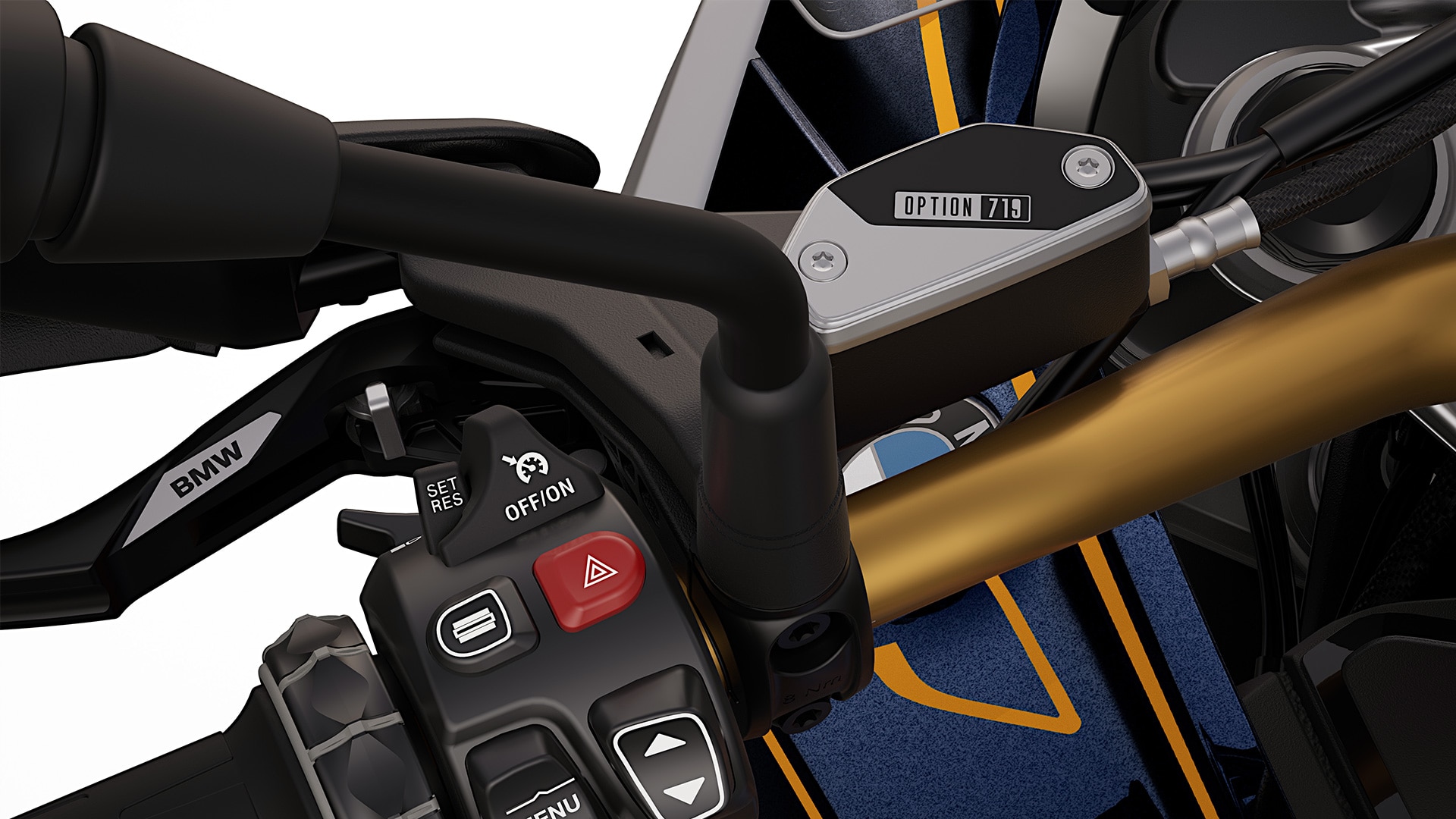 As peças fresadas Option 719 da BMW R 1300 GS Biscaya