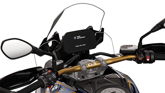 O guiador em dourado da BMW R 1300 GS Option 719 Biscaya