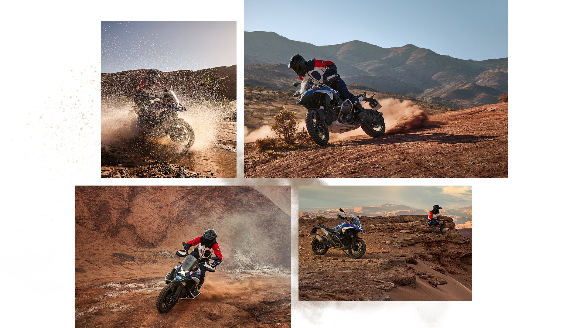 Colagem da R 1300 GS Trophy em ambiente todo-o-terreno