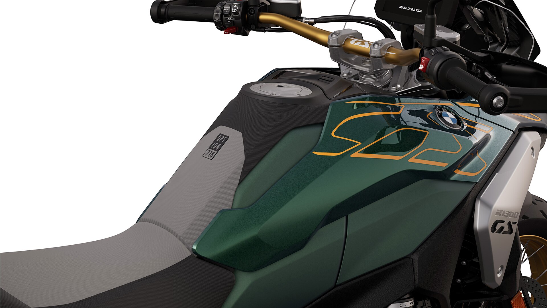 O design gráfico da BMW R 1300 GS Tramuntana com Equipamento Option 719
