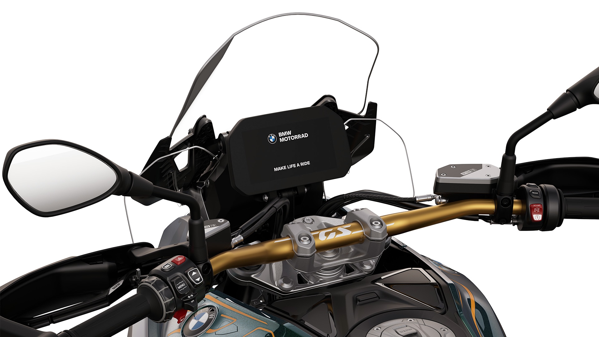 O guiador dourado da R 1300 GS Option 719 Tramuntana
