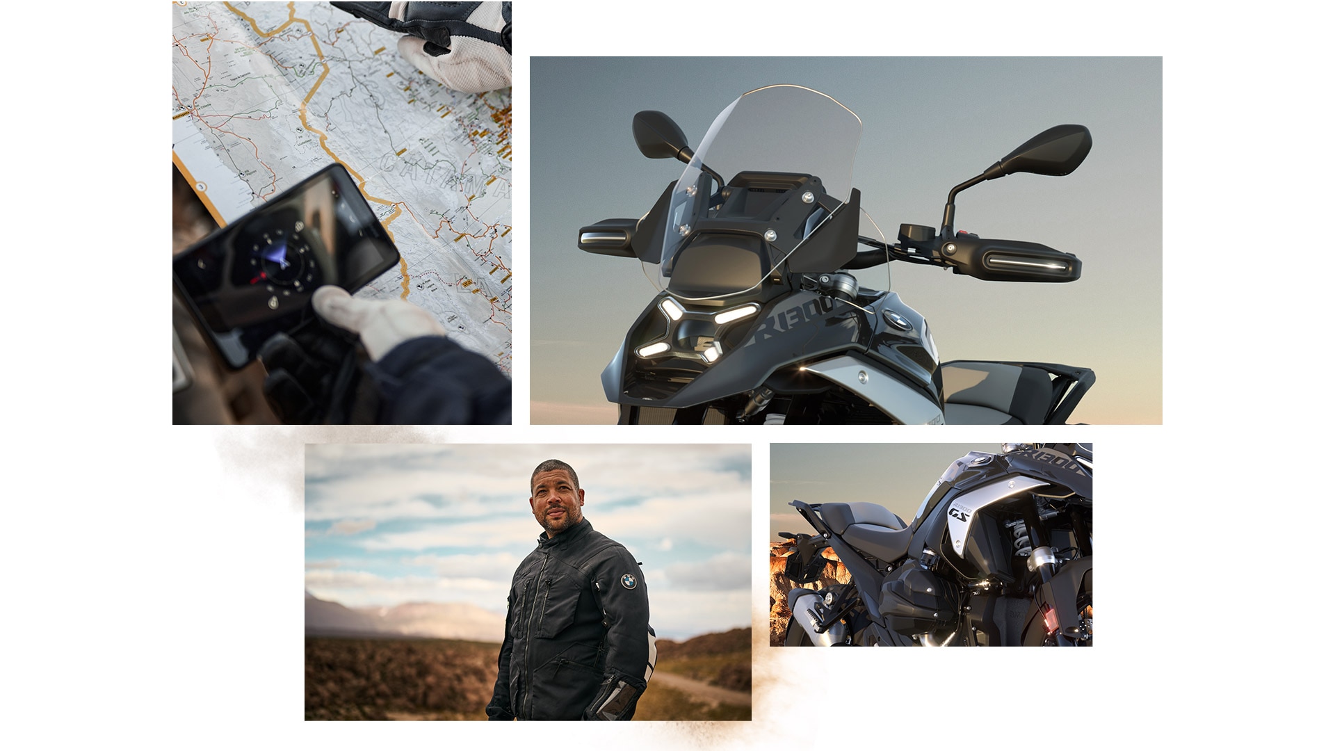 O design dinâmico da R 1300 GS Triple Black da BMW Motorrad