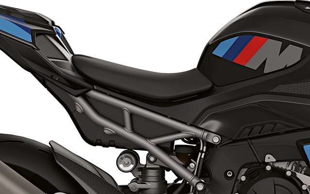 Quadro posterior e braço oscilante da M 1000 R da BMW Motorrad