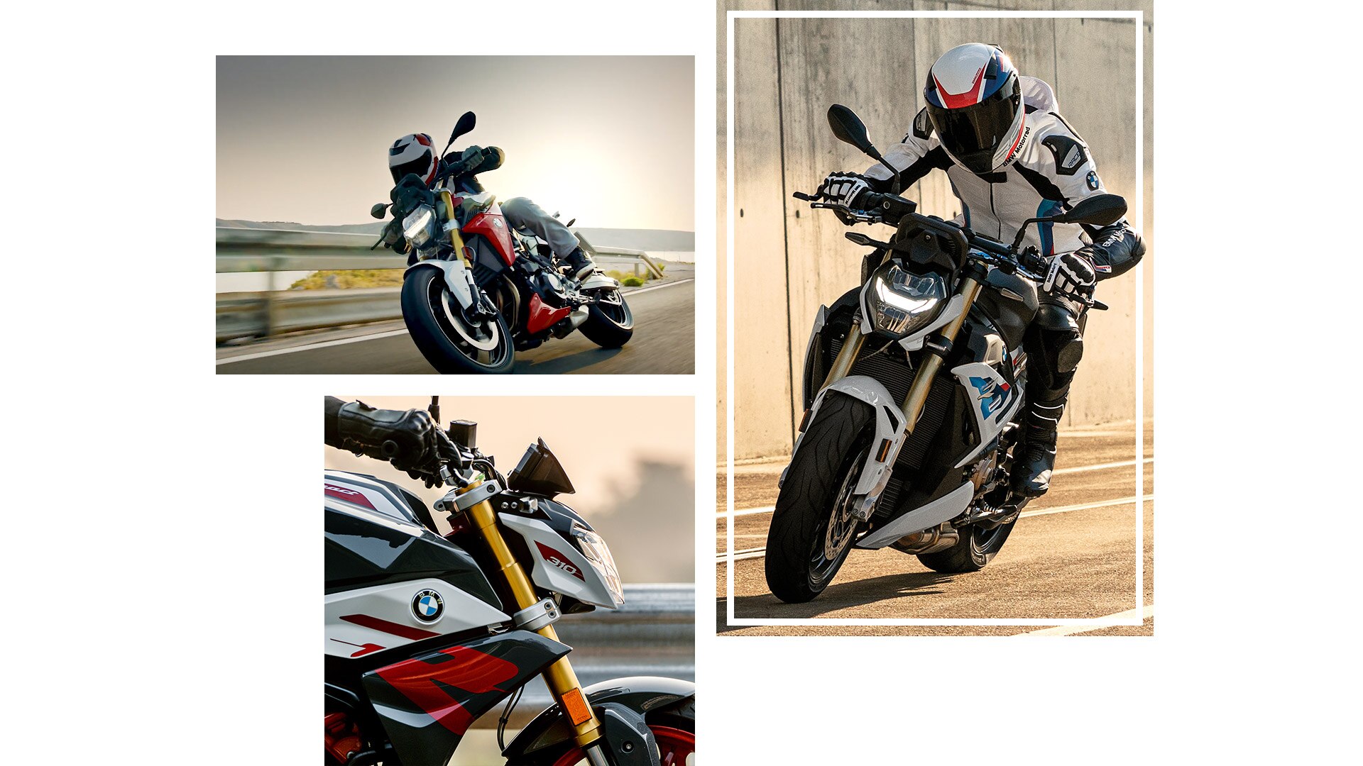 Colagem dos modelos BMW Motorrad Roadster.