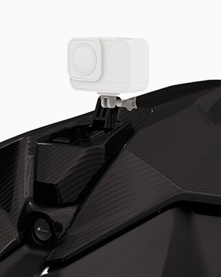 Cobertura traseira M Carbon com adaptador para câmara