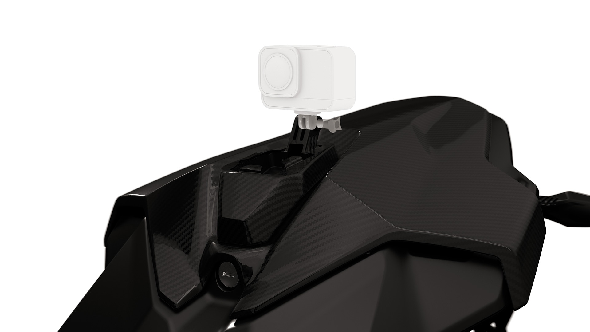 Cobertura traseira M Carbon com adaptador para câmara
