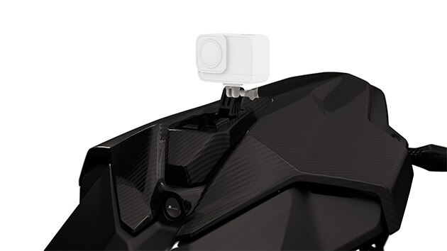 Cobertura traseira M Carbon com adaptador para câmara