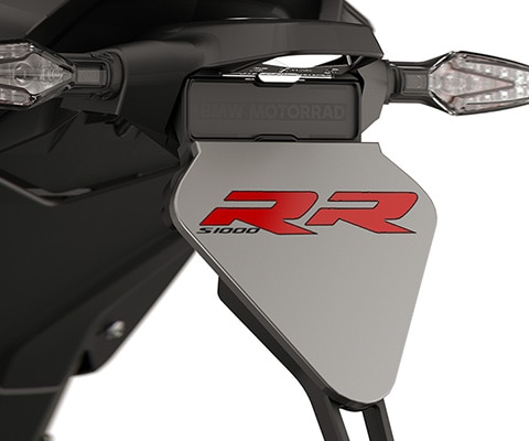 A traseira dinâmica com o suporte da placa da matrícula curto da S 1000 RR