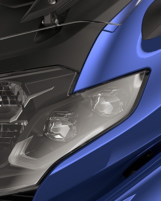 Foco no farol dianteiro em LED