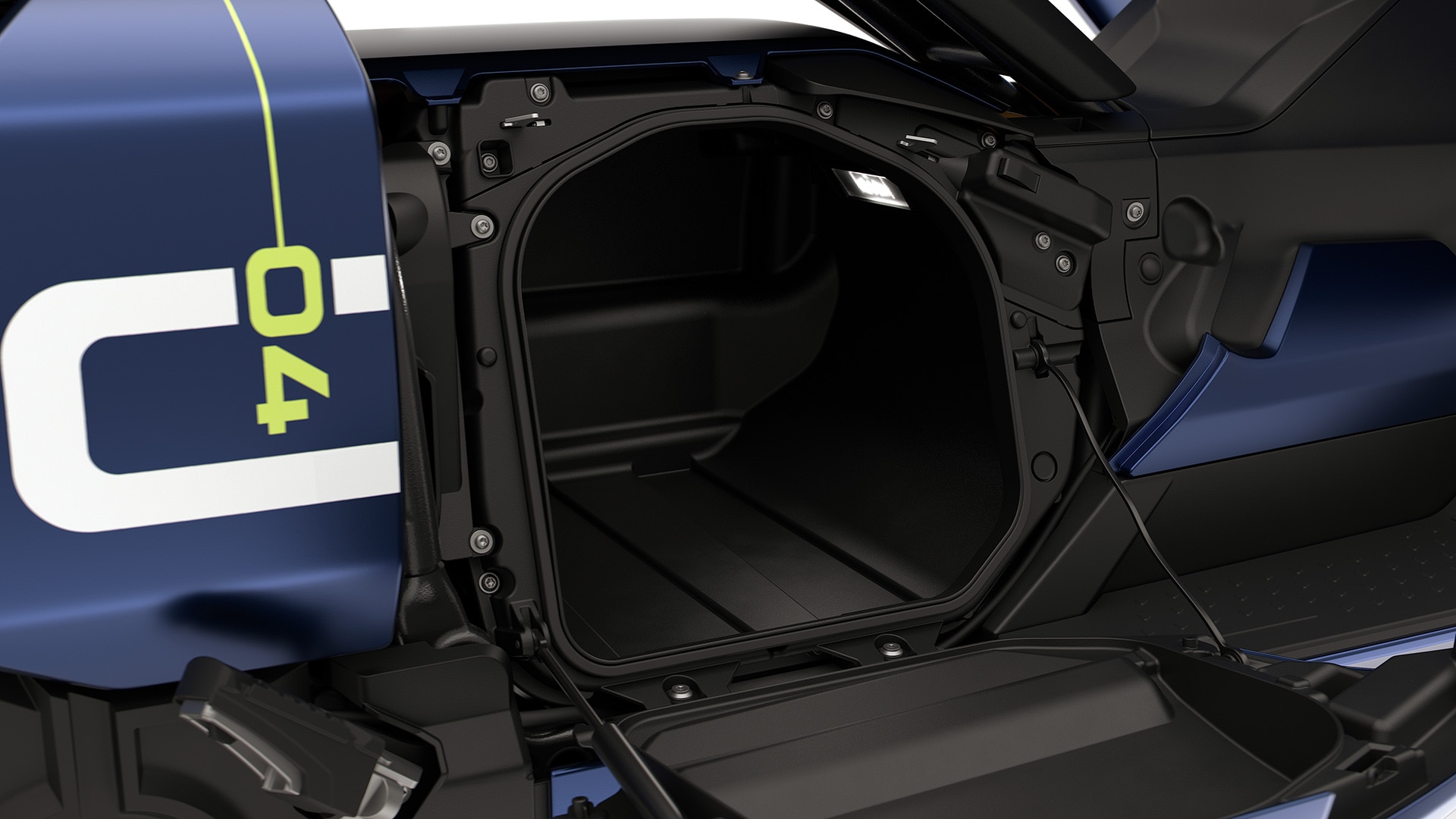 A característica de carregamento lateral da CE 04 da BMW Motorrad