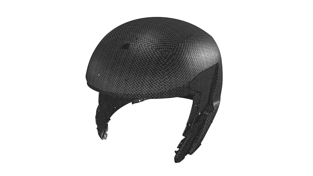 Calota do capacete 100% em carbono